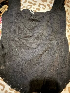 PINK Victoria's Secret Black Lace Crop Top